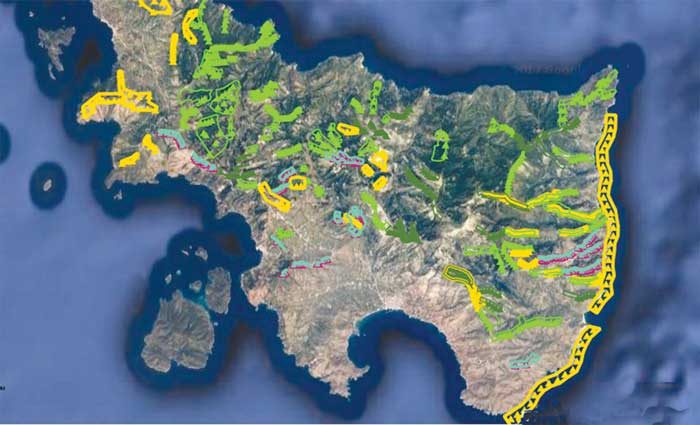 Mappa del karystia meridionale